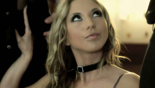 Sextractive babe Joanne Sweet blowjobs two dudes porn pics