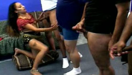 Nasty Indian mom sucks several dicks in a row porn pics