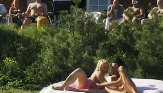 Hot and voracious chick Suzy is for a group fuck outdoors porn pics
