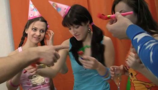 Students are celebrating their friend's birthday in a dorm porn pics
