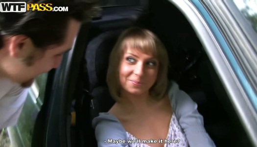 Fuckable milf gives a blowjob to her husband in public place porn pics