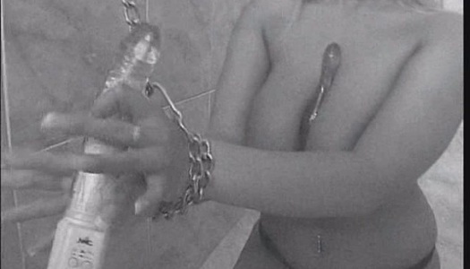 Busty blonde chick Lucy Love masturbates using vibrator an then shows her skills in sucking hard cock porn pics