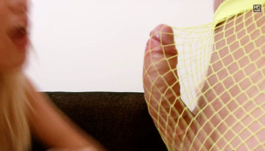 Groaning blondie Teena Lipoldino wears pink pantyhose and gets fucked from behind porn pics