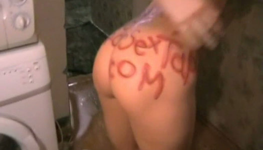 Dirty slutty amateur nympho Dasha takes a shower and tickles her fancy porn pics