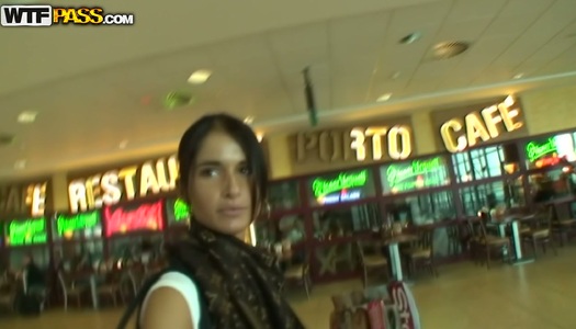 Tasty looking Latin Nessa Devil gives a head to huge dick porn pics