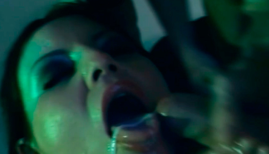 Steamy brunette chics get creampied into their dirty mouthes porn pics