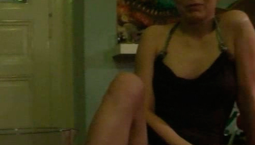 Constantly smiling amateur brunette slut rubs her shaved pussy for delight porn pics