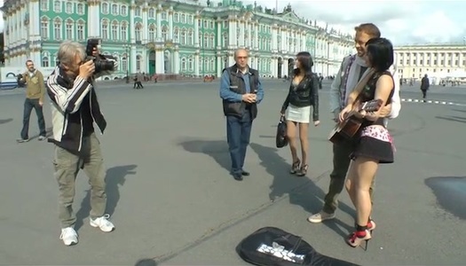 Frisky Asian cutie gives a head to massive cock of white daddy porn pics