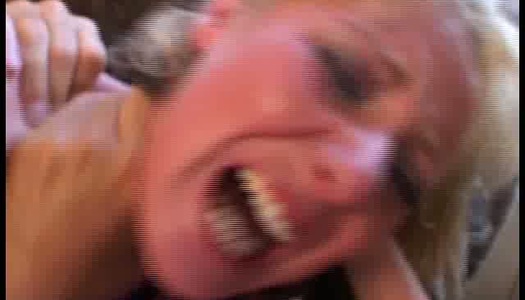 Dirty blond slut Kate gets double fucked by two kinky dudes porn pics