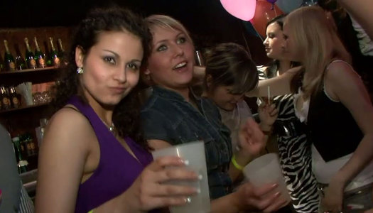 Several brave and voracious gals go nuts and get fucked doggy at the party porn pics