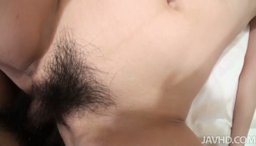 Lascivious Asian sexpot Hiromi gets fucked in missionary pose porn pics