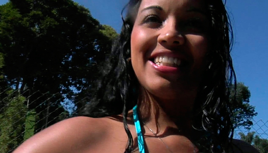 Slutty Latin chic gives a head to stranger while getting asshole finger fucked porn pics