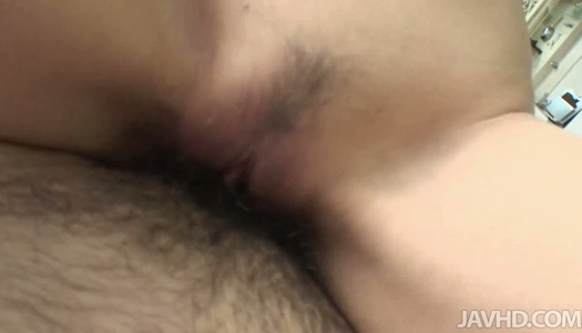 Skinny Japanese chick Mao Hosaka gives a head and rides the dong porn pics