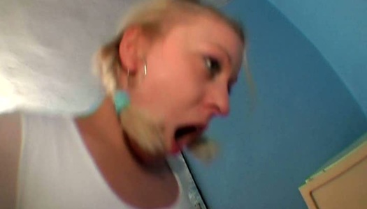 Svelte blond hoe Petra Q rides hard cock before welcoming tongue fuck porn pics