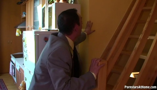 Blonde nymph toys her pussy with double headed dildo porn pics