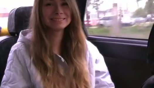 Cute blond chick blows dick in a car at a day time porn pics