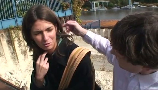 Mesmerizing Russian brunette gets her big juicy tits oral stroked porn pics