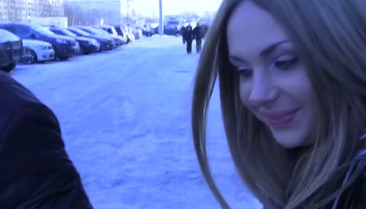 Breathtaking blonde gets her cock sucking skills tested by two guys porn pics