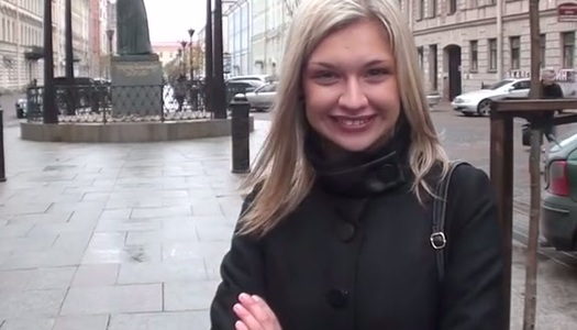 Hunky blond slut gets her pussy ripped from behind in doggy style porn pics