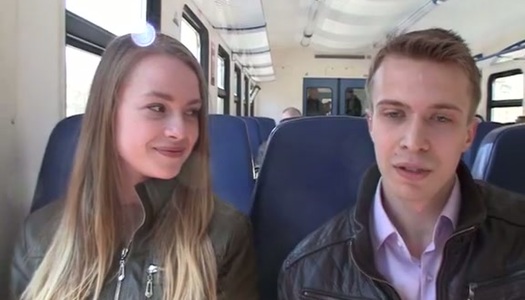 Two Russian dudes pick up one sweet girl porn pics