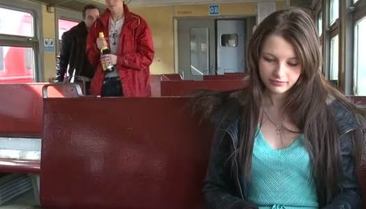 Attractive girl fucks in a threesome porn pics