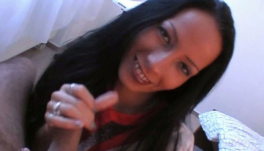 Kim-J is giving hot blowjob in POV volume porn pics