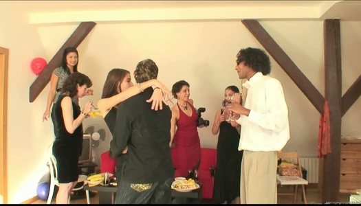 Shanna is having fun at the party fucking in a group sex porn pics