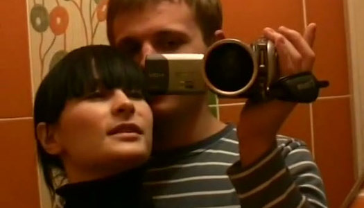 Whorable brunette gal gives a solid blowjob for sperm in the restroom porn pics