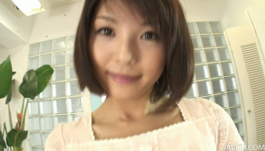 Cute babe Azumi Harusaki takes off her sexy dress and shows her fresh privates porn pics