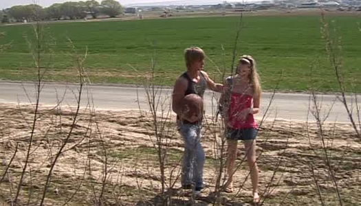 Horny guy picks up Chanel and fucks her right there and then porn pics