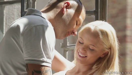 Divine blond babe gets her pedicured feet sucked hard by aroused wanker porn pics