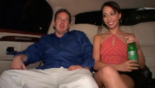 Messy brunette hussy shows off her baggy tits after hard fuck in car porn pics