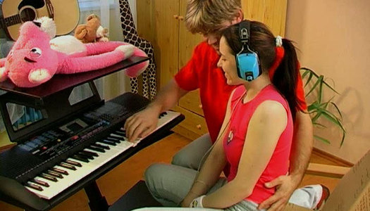 Slutty brunette teen with nice boobs is fond of giving a solid blowjob for sperm porn pics