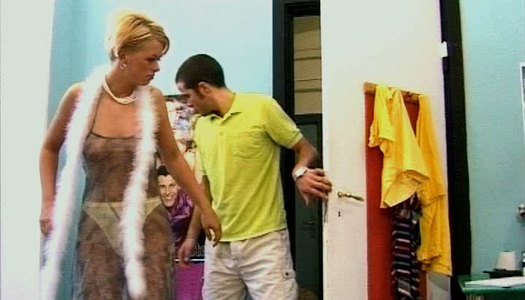 Slender blond wife cheat on her hubby giving head to young kinky dude porn pics