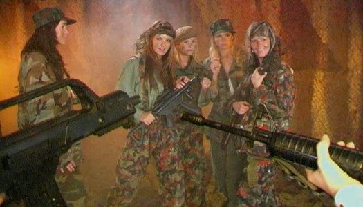 Hot like hell buxom soldiers undress to tease each other's wet teen pussies porn pics