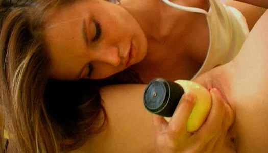 Nasty hot lesbians with sweet tits use sex toys to fuck tight pussies porn pics