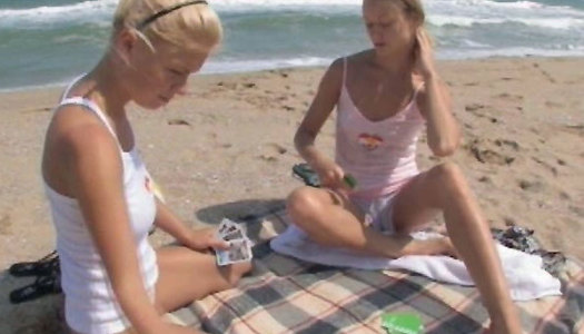 Hot-tempered blonde lesbians caress one another trying lesbian sex porn pics