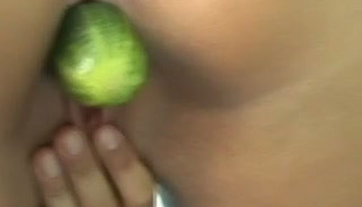 Frisky skank is sucking hard dong having her pussy hole stuffed with cucumber porn pics