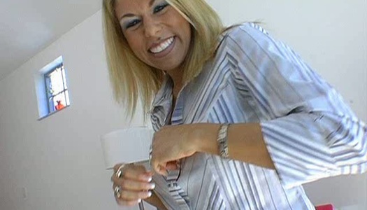 Naughty blonde whore tempts her friend with her big boobs porn pics