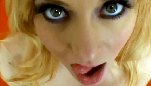 Hot and pretty blondie Aiden Starr wins a chance to suck a stiff dick porn pics