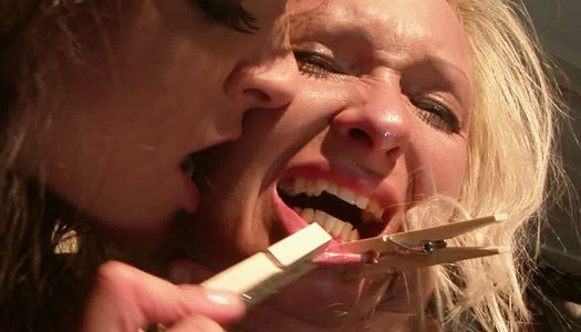 Naughty blondie trained to be a good slave in hot BDSM sex scene porn pics