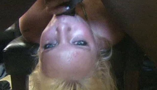 College girlfriend with a big tattoo on her back gives blowjob porn pics