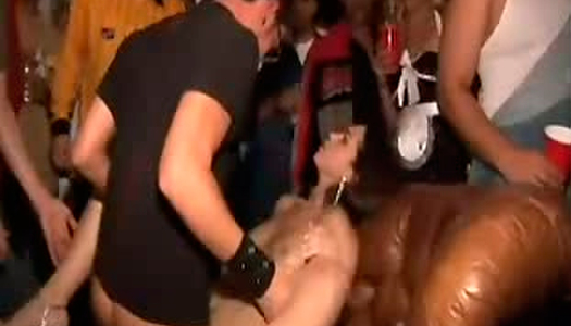 Crazy student's party goes nasty and turns into a huge sex party porn pics