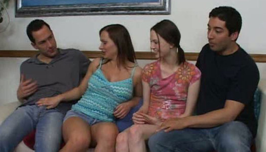 Experienced woman Katja involves Andrea into filthy group sex porn pics