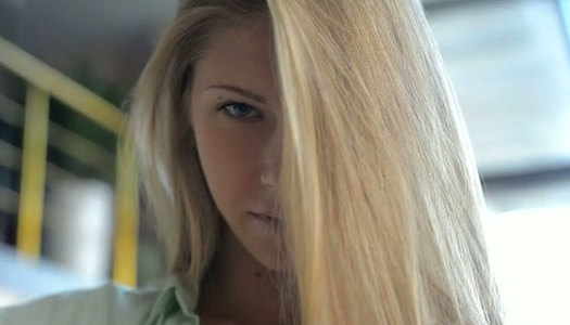Mesmerizing blonde doll face strips and rubs her tasty peach sensually porn pics