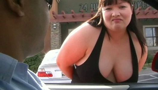 Attractive Asian BBW whore gives a head in a hot XXX porn clip porn pics