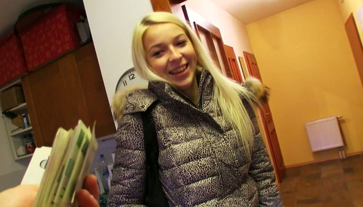 Tasty looking blond whore oral fucks hard penis after getting paid porn pics