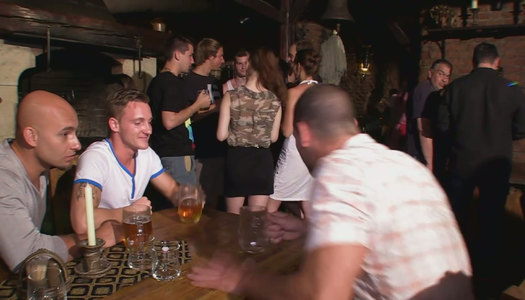 Super hot Anita Bellini got her wet and tigh pussy fucked in the pub porn pics