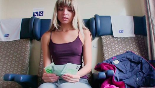 Pretty teen Gina Gerson gives blowjob for cash porn pics