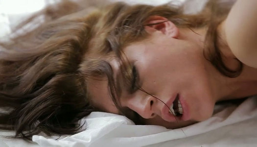 Stunning brunette babe with delicious round booty gets fatty cumshot on her butt cheeks porn pics